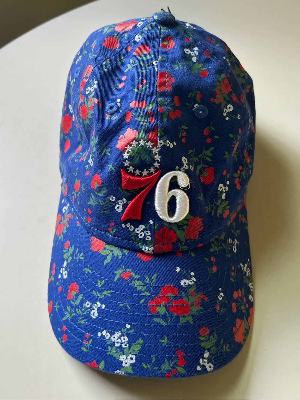 Kids Blue Floral Sixers Cap